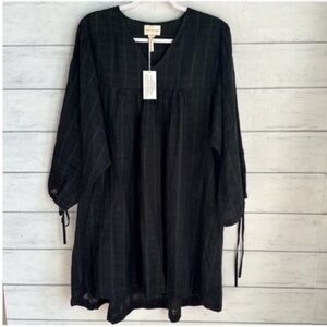 NWT Laude The Label Ruched Long-Sleeve Mini Dress